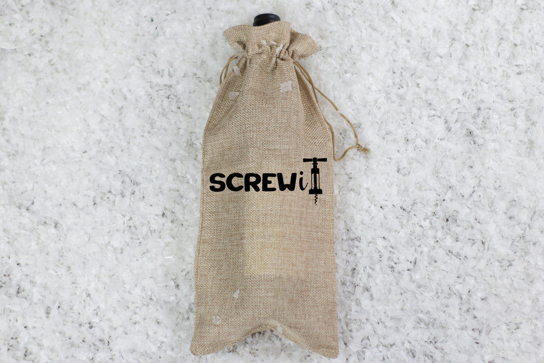Burlap Wine Gift Bags ~ 22 quotes to choose from
